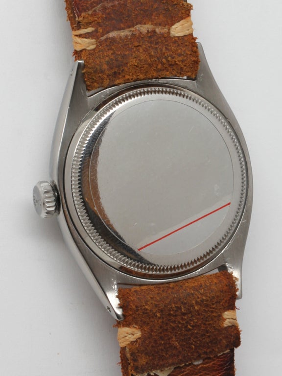 Women's or Men's ROLEX S Steel Oyster Perpetual Wristwatch Ref 6500 circa 1953