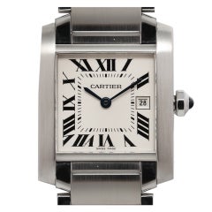 CARTIER Lady's Stainless Steel Tank Francaise Mid-Size Watch