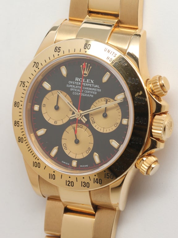 ROLEX Yellow Gold Daytona Wristwatch Ref 116528 circa 2004
