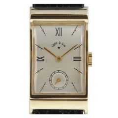 Vintage Lord Elgin Gold Asymmetrical Wristwatch c.11947