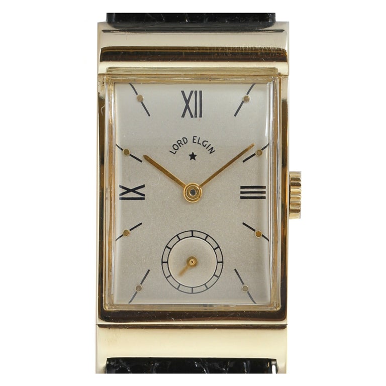 Lord Elgin Gold Asymmetrical Wristwatch c.11947
