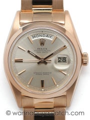 ROLEX Pink Gold Day-Date President Wristwatch Ref 1803