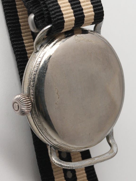 ZENITH Base Metal Military Aviator's Wristwatch circa 1940s 2