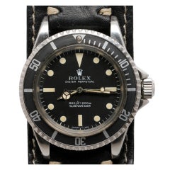 Vintage ROLEX Stainless Steel Submariner Wristwatch with Beautiful Dial Ref 5513 circa 1968
