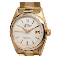 ROLEX Yellow Gold Datejust Wristwatch Ref 6605 circa 1958