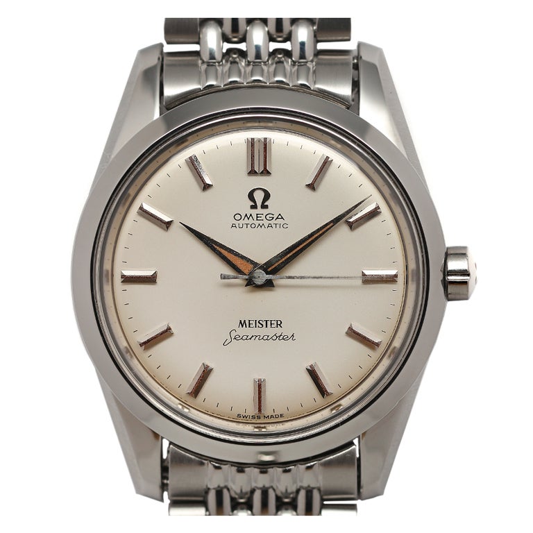 OMEGA Stainless Steel Seamaster Wristwatch Ref 2975-3 retailed by Meister circa 1960s