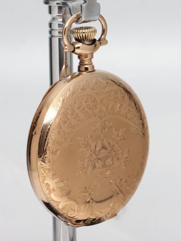 WALTHAM Yellow Gold Filled Hunting Case Pocket Watch circa 1920s 1