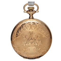 WALTHAM Yellow Gold Filled Hunting Case Pocket Watch circa 1920s