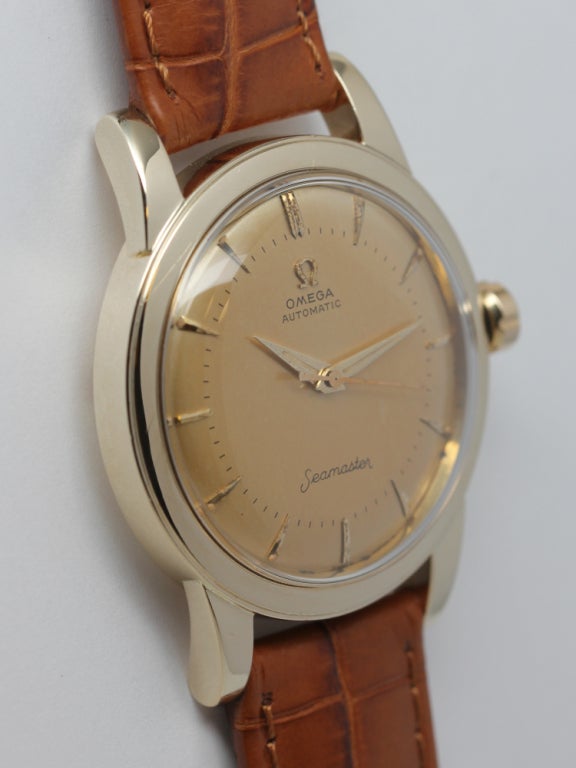 Women's or Men's Omega Gold Filled Seamaster Wristwatch circa 1950s