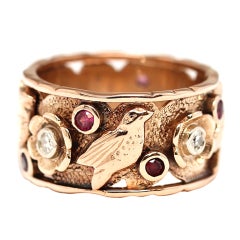 Retro Love Birds Diamond & Ruby