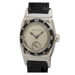 Hamilton Montre-bracelet Piping Rock en or blanc, circa 1929