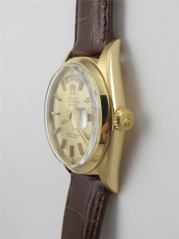 Rolex Yellow Gold Day-Date President Wristwatch circa 1968