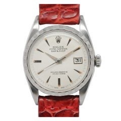 Rolex Stainless Steel Early Datejust Wristwatch Ref 6605