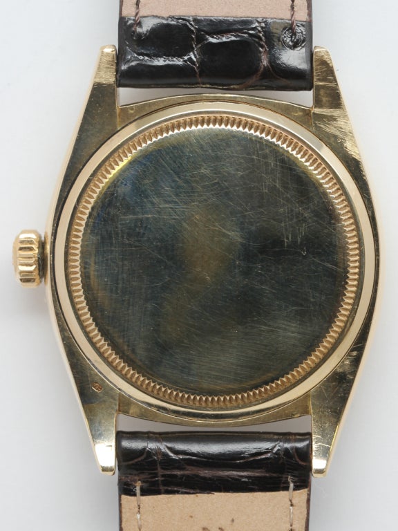 Rolex Yellow Gold Early Datejust Wristwatch Ref 6605 circa 1957 2