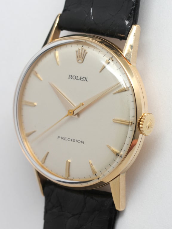 Rolex Yellow Gold Dress Model Wristwatch circa 1960s