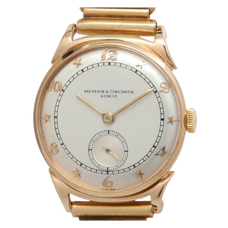 Vacheron & Constantin Yellow Gold Curly Lug Star Dial Wristwatch