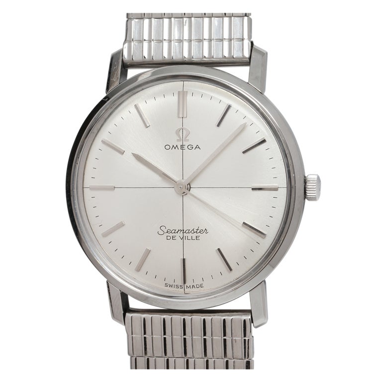 Omega Stainless Steel Seamaster Deville Wristwatch circa 1960s