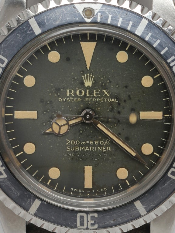 Rolex Steel Submariner Wristwatch Ref 5512 with Nicely Aged Dial 2