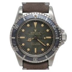 Rolex Steel Submariner Wristwatch Ref 5512 with Nicely Aged Dial