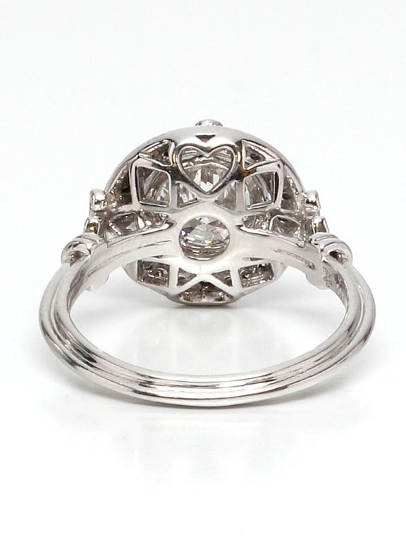 Women's 1.01ct Round Diamond White Gold Engagement Ring