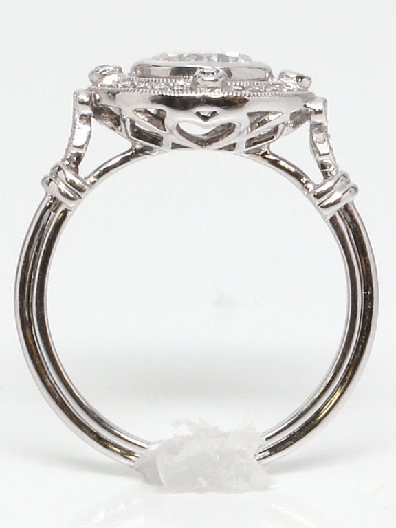 1.01ct Round Diamond White Gold Engagement Ring 1