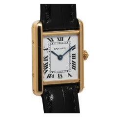 Cartier Lady's Yellow Gold Tank Louis Quartz Watch circa 2000