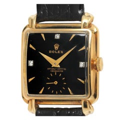 Rolex Yellow Gold Square Wristwatch circa 1950s