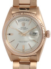 Rolex Rose Gold Day-Date President Wristwatch circa 1970s