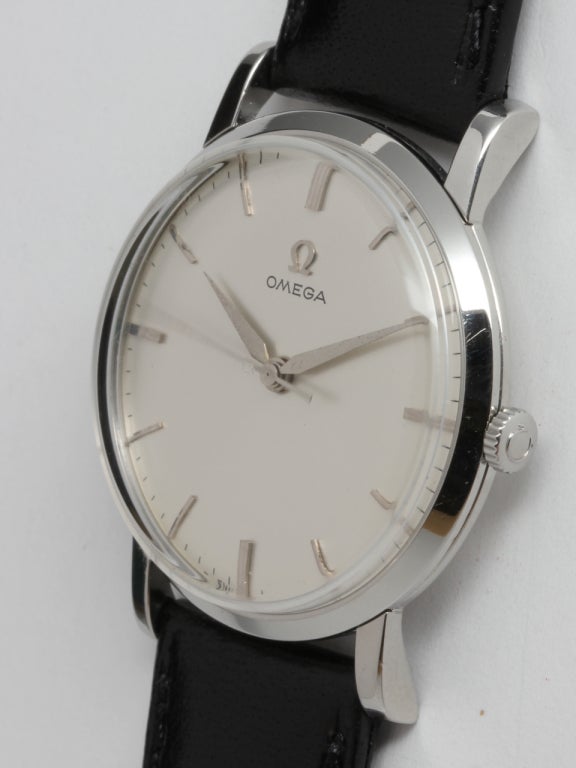 Omega Stainless Steel Manual-Wind Wristwatch circa 1960s 1