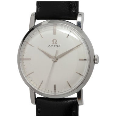 Omega Stainless Steel Manual-Wind Wristwatch circa 1960s