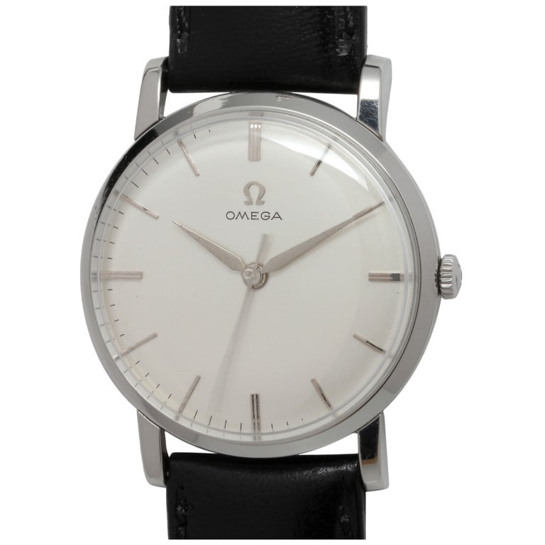 Omega Stainless Steel Manual-Wind Wristwatch circa 1960s
