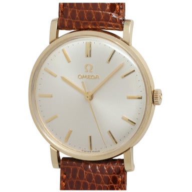 Retro Omega Gold Dress Model Wristwatch circa 1960s