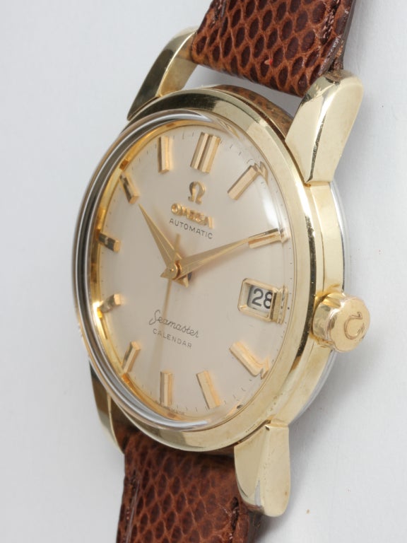 Men's Omega Gilt Seamaster Wristwatch with Date circa 1960s