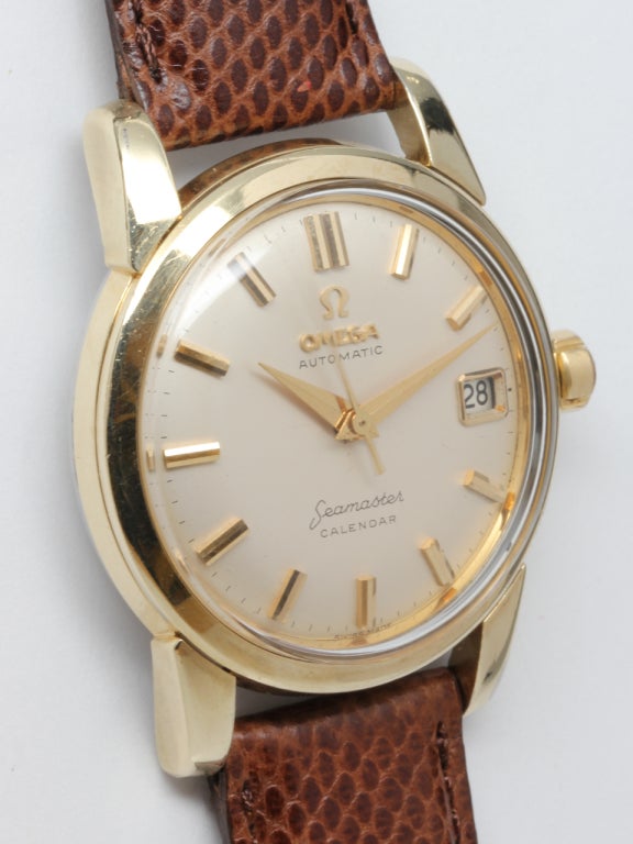 Omega Gilt Seamaster Wristwatch with Date circa 1960s 1