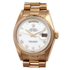 Rolex Yellow Gold Day-Date President Wristwatch circa 1982