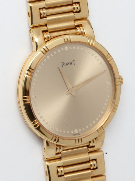 Piaget Yellow Gold Dancer Wristwatch circa 1990s In Excellent Condition In West Hollywood, CA