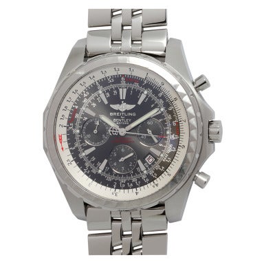 Breitling Stainless Steel Bentley Chronograph Wristwatch