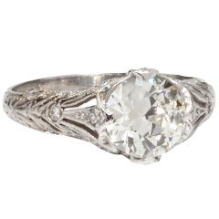 Edwardian Platinum Solitaire Engagement Ring