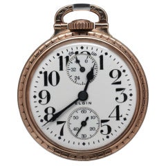 Elgin Gold Filled Pocket Watch with Up-Down Indicator, circa 1928