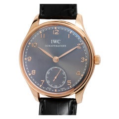 IWC Rose Gold Portuguese Manual-Wind Wristwatch