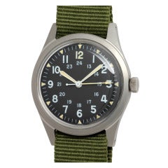 Benrus Stainless Steel Vietnam-Era US Military Wristwatch circa 1968