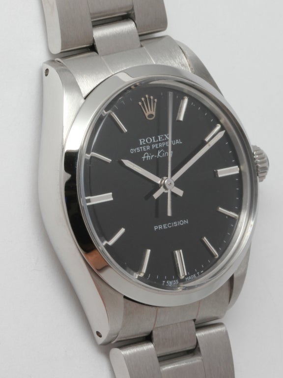 Rolex Stainless Steel Airking Wristwatch with Original Papers circa 1989