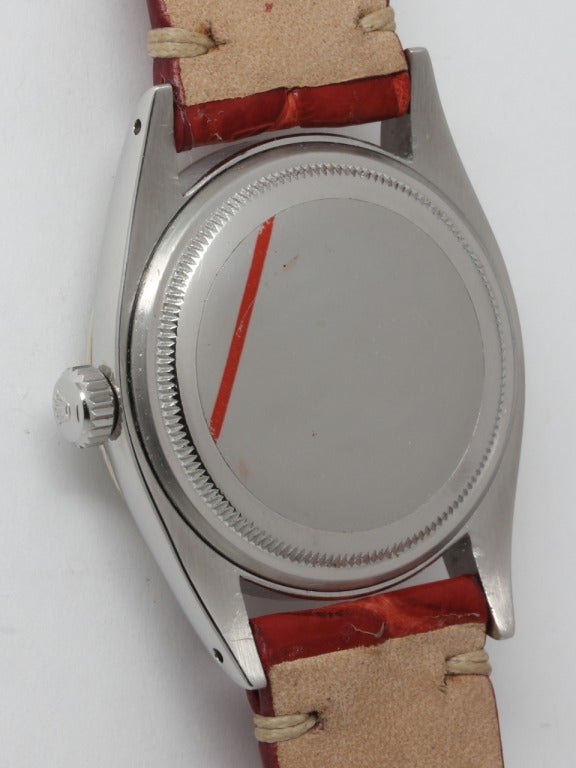 Men's Rolex Stainless Steel Datejust Wristwatch Ref 6605 circa 1958