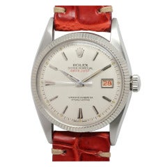 Rolex Stainless Steel Datejust Wristwatch Ref 6605 circa 1958