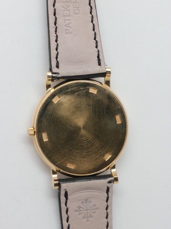 Patek Philippe Yellow Gold Calatrava Wristwatch circa 1990s 2