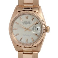 Rolex Rose Gold Man's Datejust Wristwatch circa 1967