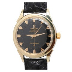 Retro Omega Gold Top/Steel Back Constellation Wristwatch circa 1959