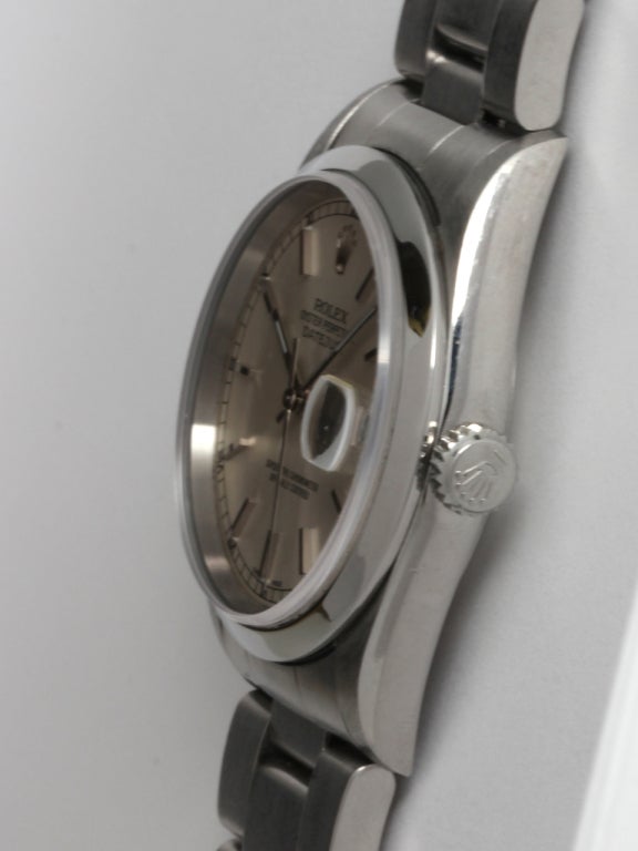 Men's Rolex Stainless Steel Datejust Wristwatch circa 1997