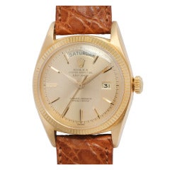 Rolex Yellow Gold Day-Date Wristwatch circa 1960