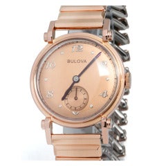 Bulova Rose Gilt Dress Wristwatch circa 1940s